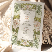 Vintage Bridal Shower  Art Nouveau Rose