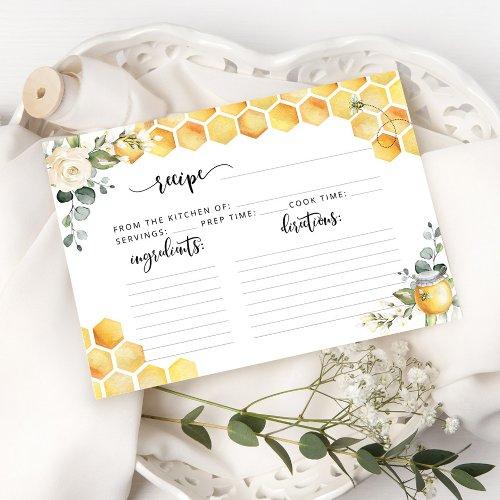Watercolor Bee Bridal Shower Recipe
