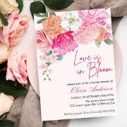 Watercolor Floral Love Is In Bloom Bridal Shower