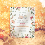 Watercolor Floral Time For Tea Bridal Shower Post
