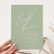 Whimsical Script | Sage Green Bridal Shower