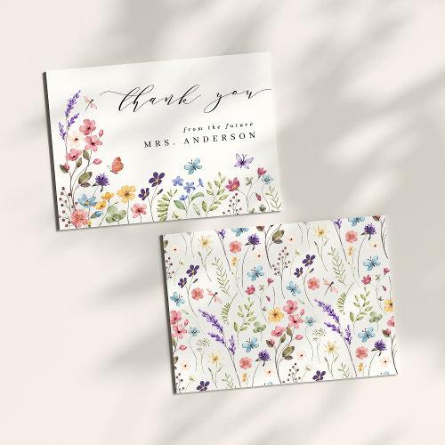 Wildflower Spring Summer Bridal Shower Thank You