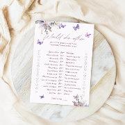 Would She Rather Butterfly Bridal Shower Game